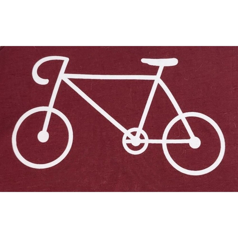 Cruiser Bicycle Graphic Tank Top Small Red Maroon Casual Summer Lightweight